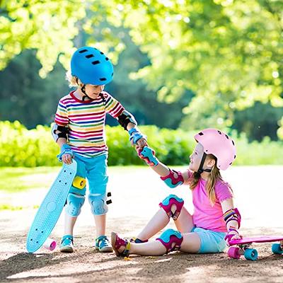 Banzk Kids Bike Helmet with Knee Pads Elbow Pads Wrist Guards for