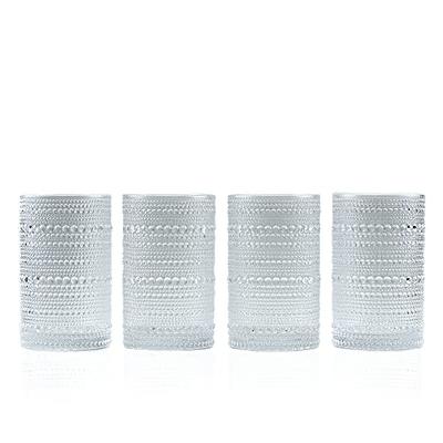 Claplante 12 Pcs Crystal Highball Glasses, 15 oz Drinking Glasses