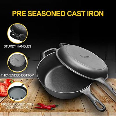 EDGING CASTING Pre-Seasoned Cast Iron Skillet, 15 Inch Large Frying Pan,  Cast Iron Cookware Indoor Pizza, Baking, Bread Outdoor for Camping, Grill