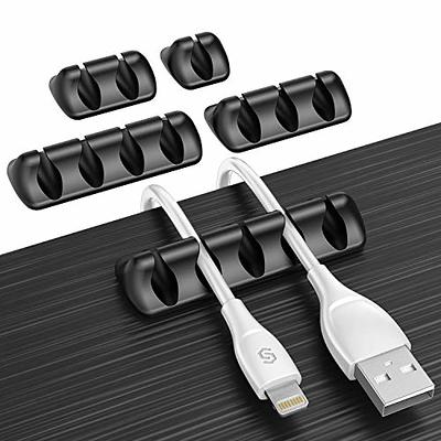 Cable Holder - Cord Organizer - Cable Management Clips - Wire Holder System  -3 Packs Multipurpose Cable Clips for Phone Chargers, USB Cables - Home