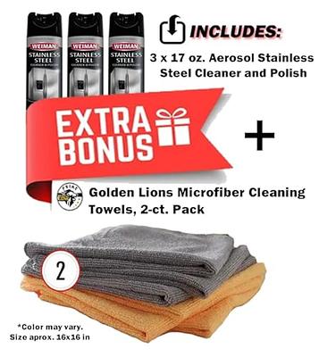 E-Cloth Stainless Steel Microfiber Cleaning Cloth Kit - Stainless Steel  Cleaner for Appliances, Oven, Stove, & More - Microfiber Towels for Cars 