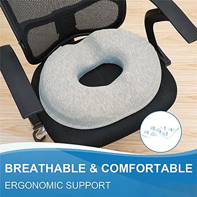 JEMA Donut Pillow, Tailbone Memory Foam Seat Cushion by Ergonomic  Innovations for Sores, Coccyx, Sciatica, Pregnancy, Post Natal (Blue)