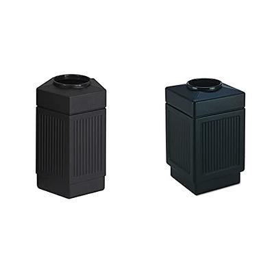 Safco Canmeleon Indoor/Outdoor Open Top Pentagon Trash Can 30 Gallon Black