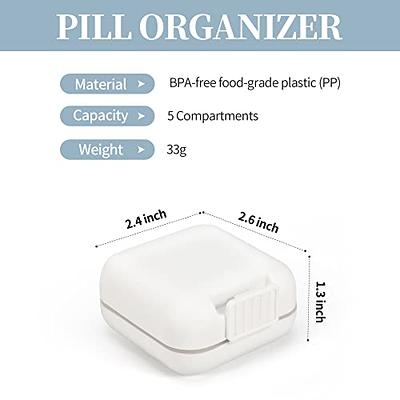 Restree Pill Organizer, Portable Pill Dispenser, Moisture-Proof Travel Pill  Case for Vitamin, Medicine, Fish Oil/Supplements Extra Large 9 compartments  (Black)
