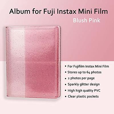 Fujifilm Instax Mini 11 Instant Camera Blush Pink Bundle with Instax Mini  Twin Pack Film + Glitter Photo Album Holds 64 Photos + Groovy Case + Cloth  (5 Items) - Yahoo Shopping