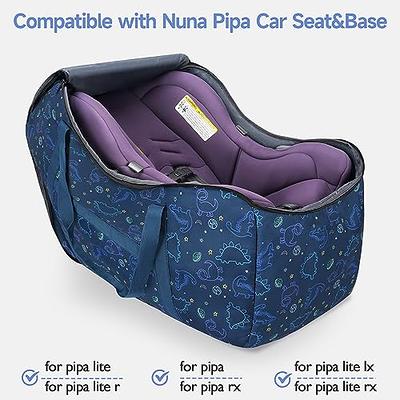 SCTEL Car Seat Travel Bag Fits All Nuna Pipa Car Seat and Base, Doona  Travel Bag, Padded Infant Car Seat Bag with Wheels, Airport Gate Check Bag  with