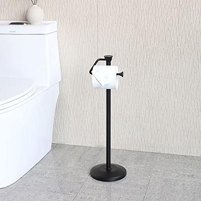 ROLABAM Heavy Weighted Toilet Paper Holder (with Reserve Function) Free  Standing Toilet Paper Holder Stand for Bathroom Total Height 24