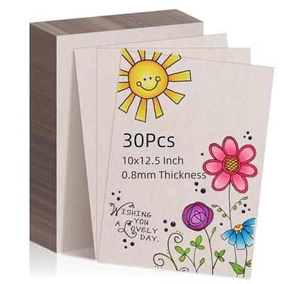 Chipboard Sheets 8.5 x 11 - 100 Sheets of 22 Point Chip Board for Crafts  - This Kraft Board is a Great Alternative to MDF Board and Cardboard Sheets