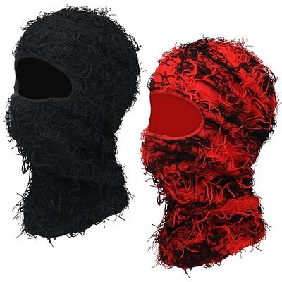 Croogo Distressed Balaclava Ski Mask Balaclava Windproof Shiesty Yeat Mask  Full Beanie Face Mask Cold Weather Neck Warmer