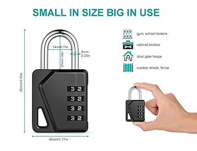 ZHEGE Gym Lock, 4 Digit Combination Lock, Locker Lock and Employee Locker,  Hasp and Storage - Easy to Set Your Own Keyless Resettable Number Lock  (Black) - Yahoo Shopping