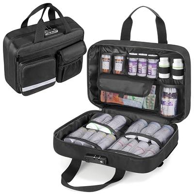 1 Pc Medicine Organizer And Storage Bag Empty Family First Aid Box Pill  Bottle Organizer Bag For Emergency Medication Supplements Or Medical Kits  Zippered Medicine Bag For Home And Travel Gray