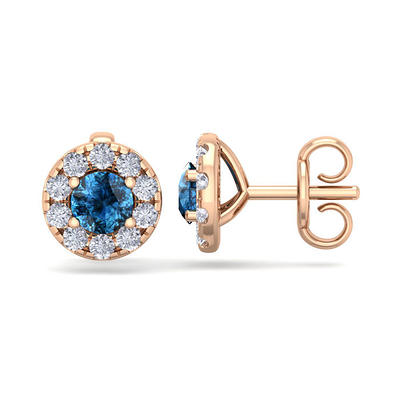 Raw Blue Diamond Earrings, Certified 1.61 Carat Rough Diamond Stud Earrings  Real Natural Genuine Appraised April Birthstone Jewelry RD24 - Etsy