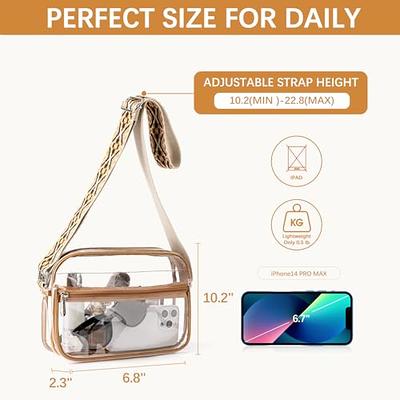 Missnine Clear Bag Stadium Approved PVC Crossbody Purse for Women  Transparent Shoulder Concert Bag with Guitar