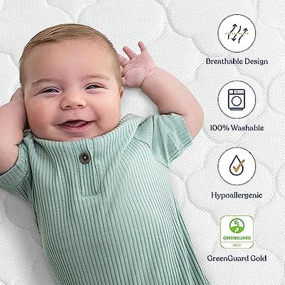 BABELIO Breathable Crib Mattress, Dual-Sided Memory Foam Toddler Mattress,  Waterproof Baby Mattresses for Crib and Toddler Bed, Removable and Machine
