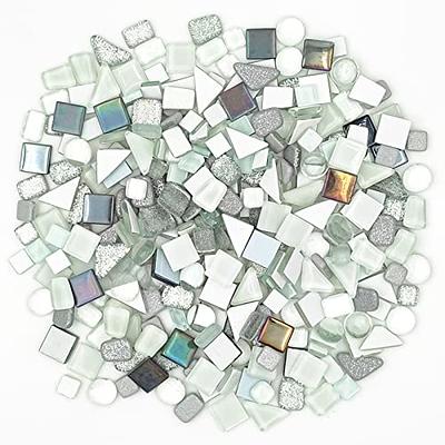 1.1lb Mixed Color Irregular Crystal Mosaic Glass Tiles for Crafts , Bulk  Assorted Shapes Small Mosaic Glass Pieces for DIY Picture Home Mosaic  Decoration (Silver-White Series) - Yahoo Shopping