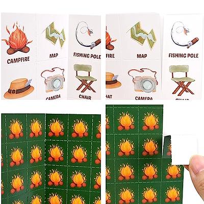 FANCY LAND Camping Bingo Game for Kids 24 Players Outdoor Party