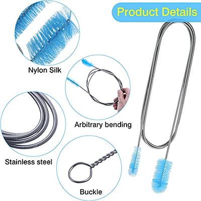 Aquarium Filter Brush Set, Flexible Double Ended Bristles Hose