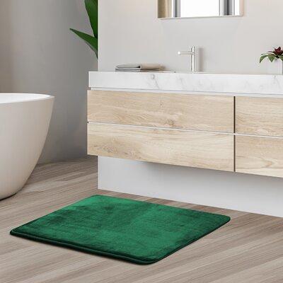 Non Slip Memory Foam Bath Mat Rug, 24 X 17 Inches Taupe Bathroom