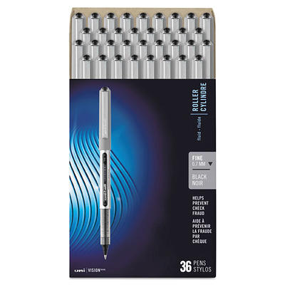 Uniball Vision Needle Rollerball Pens, Blue Pens Pack of 12, Micro Pens  with 0.5mm Ink, Ink Black Pen, Pens Fine Point Smooth Writing Pens, Bulk  Pens, and Office Supplies - Yahoo Shopping