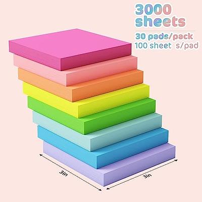 EOOUT Sticky Notes Pads, 4x6 Inches, 6 Pads, Fresh Colors, Lined