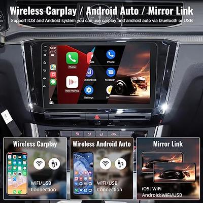  10.1 Inch Android 11 Double Din Car Stereo with Apple CarPlay  and Android Auto Touchscreen Wireless Bluetooth Car Radio with Navigation  Backup Camera RDS Microphone (2G+32G) : Electronics