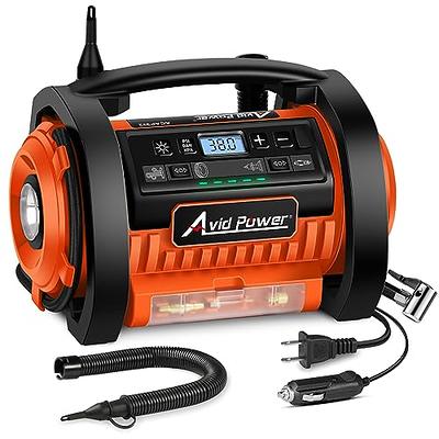 Powerful Cordless Tire Inflator - Avid Power 20V Air Compressor