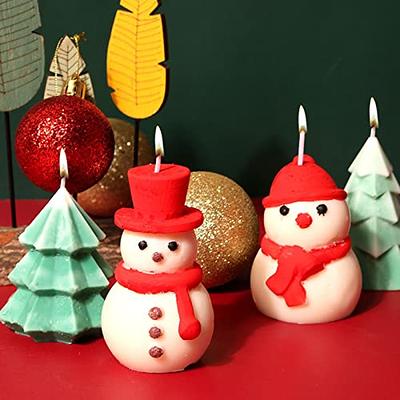 Christmas Candle Molds 4 Pack, 3D Santa Snowman Molds. Soap Chocolate Ice  Molds to DIY Christmas Candle/Soap Gift Chocolate Ice Drink. Food Grade