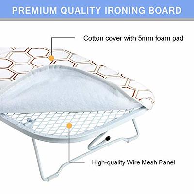 VEVOR Tabletop Ironing Board 23.4 x 14.4, Small Iron Board with Heat  Resistant Cover and 100% Cotton Cover, Mini Ironing Board