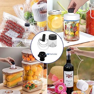 Electric Mason Jar Vacuum Sealer-Mason Jar Vacuum Sealer Kit for Food Storage Compatible Wide & Regular Mouth Mason Lids- Canning Vacuum Sealer