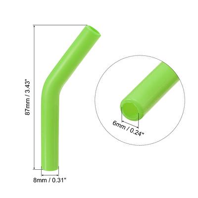 HINZIC 12Pcs Reusable Silicone Straw Tips 5/16Wide(8mm Outer Diameter)  Green Food Grade Rubber Straw Covers Flex Elbow Hydraflow Straw Replacement
