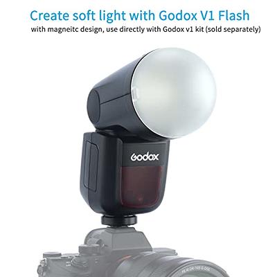  Godox V1-C Round Head Camera Flash Speedlite with Godox S2  Speedlite Bracket : Electronics