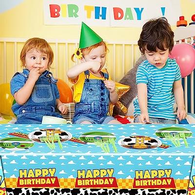 Inspired Story Birthday Party Supplies Cartoon Story Birthday Party Decorations Cartoon Story Plates and Napkins Tableware Set Blue Cloud Cow Print