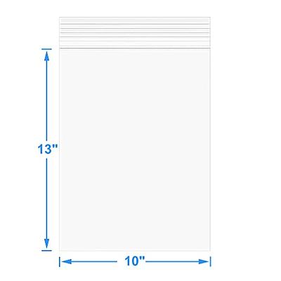 Foopama 10 x 13 Large Thick 4 Mil Clear Zip Poly Lock Plastic