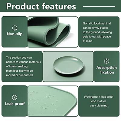  Pet Feeding Mat Cat & Dog Mats for Food & Water - Flexible and  Easy to Clean Feeding Mat - Non-Slip Waterproof Feeding Mat for Dog Food &  Water Bowls