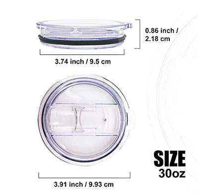 2 Replacement Lids for Stainless Steel Tumbler Travel Cup - Fits OF Inner  diameter 3.7 to 3.74 INCH Yeti Rambler and others (Transparent) (30 OZ) -  Yahoo Shopping