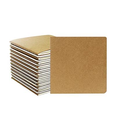 24 Pack A5 Kraft Paper Notebooks for Kids, Blank Unlined Journals (5.5 x 8.5 in), Brown