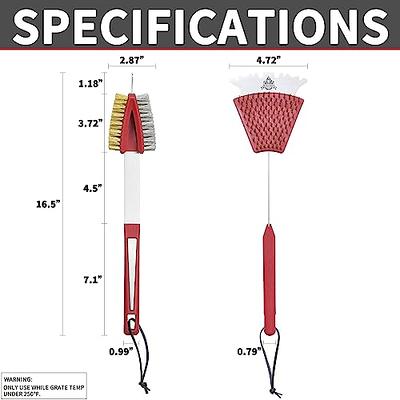 Grill Brush and Scraper, BBQ Cleaning Brush for Outdoor Grill, Heavy Duty  Double Sided Stainless Steel and Brass Bristles Grill Brush, BBQ  Accessories for Porcelain, Cast Iron, Stainless Steel Grates - Yahoo