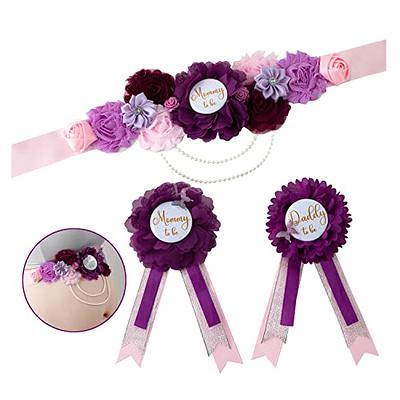 Vemonllas Maternity Sash Kit Mom to Be Daddy to Be Corsage Pins Baby Shower  Decorations Belly Belt Pregnancy Photo Props Keepsake Gifts (Dark Purple) -  Yahoo Shopping