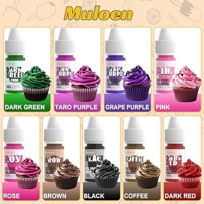 Gel Food Coloring - 18 Color Food Grade Rainbow Fondant Cake Food Coloring  Gel Set for Baking