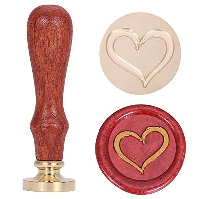 Wax Stamp, Round Wax Stamps For Letter Sealing, Wax Seal Diy With  Rosewood Handle Copper Head For Scrapbooks, Party Invitations Wedding  Invitations
