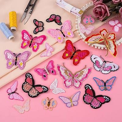 Embroidery Butterfly Patches Iron-on Patch Appliques Sewing Craft Supplies  5pcs