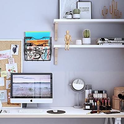 SUPEASY 6-Tier Wall File Organizer with Hooks, Hanging Wall File Holder for  Papers, Folders, Files Clipboard & Magazine Organization Great for Office  Home, Silver - Yahoo Shopping