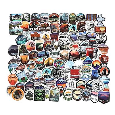 100 Camping Vinyl Stickers Nature Vinyl Stickers Water Bottle