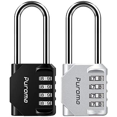 Puroma 1 Pack Combination Lock 4 Digit Locker Lock Outdoor Waterproof  Padlock for School Gym Locker, Sports Locker, Fence, Toolbox, Gate, Case,  Hasp Storage (Silver) - Yahoo Shopping