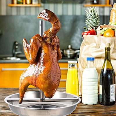 Chicken Roaster Rack Vertical Stainless Steel Beer Can Chicken Rack BBQ  Grill Holder Barbeque Accessories Camping
