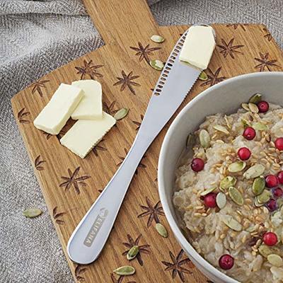 1pc Multifunctional Stainless Steel Butter Knife with Wooden Handle -  Perfect for Spreading Cream Cheese, Jam, Peanut Butter, and More