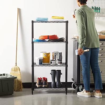 SINGAYE 5 Tier Adjustable Storage Shelf Metal Storage Rack Standing Shelf  Units Storage Shelves,200 Pounds Loading Capacity per Shelf,23.2 W x 13.4