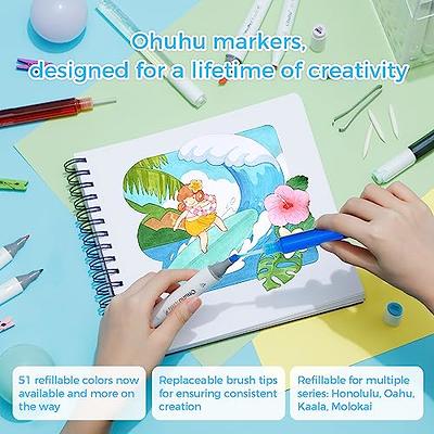 Dabo&Shobo 60 Colors Alcohol Markers, Drawing Markers, Dual Tip Art Markers, Fine & Chisel Coloring Marker for Kids Sketching Adult Coloring