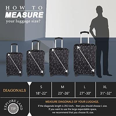 Explore Land Travel Luggage Cover Suitcase Protector Fits 18-32 inch Luggage