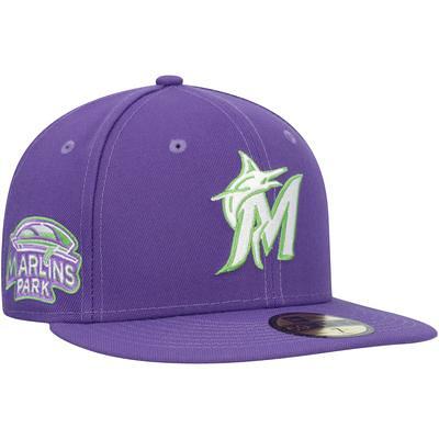 Florida Marlins New Era Side Patch 59FIFTY Fitted Hat - White in